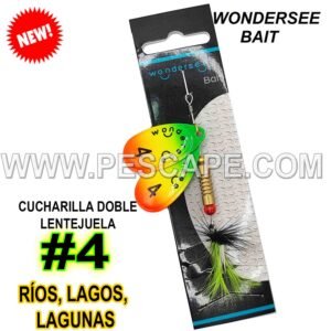 MARIPOSA WONDERSEE BAIT DOBLE CUCHARILLA TRUCHAS LAGUNAS RÍOS ALTA CALIDAD #4 COLOR3