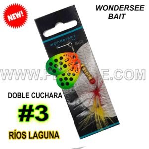 Mariposa Wondersee Bait Doble cucharilla Truchas Lagunas Ríos Alta calidad #3 Color1