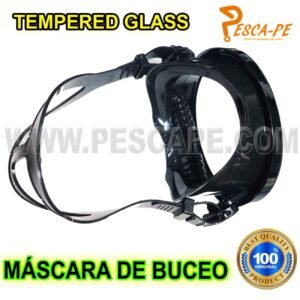 Máscara de buceo ovalada clásica Vidrio Templado Pesca Arpón