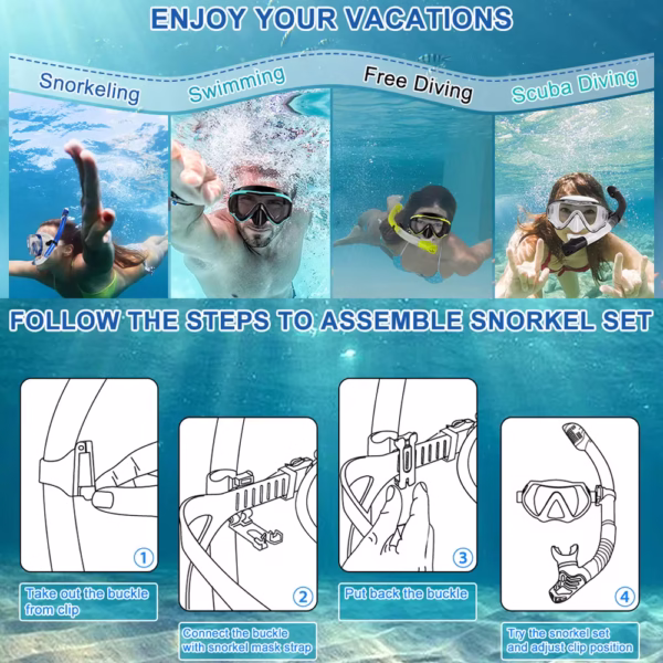 Kit de snorkel Máscara de buceo Para Arpón Alta calidad - Imagen 3
