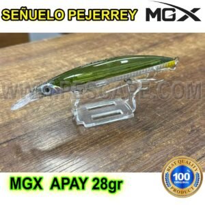 SEÑUELO MGX APAY SEÑUELO MINNOW PISTON 28gr Color PEJERREY PARA LENGUADOS CORVINAS