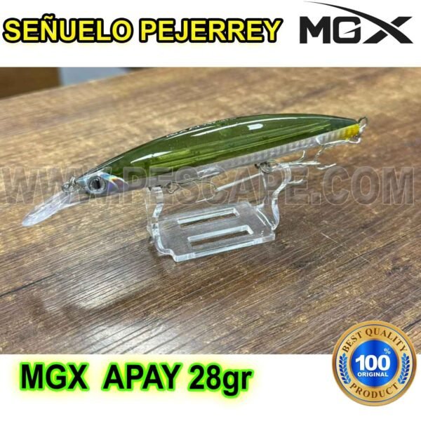 SEÑUELO MGX APAY SEÑUELO MINNOW PISTON 28gr Color PEJERREY PARA LENGUADOS CORVINAS