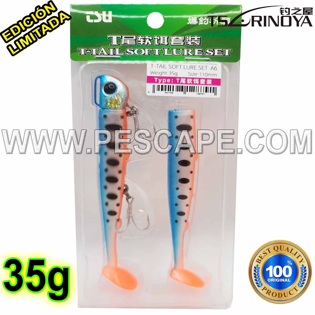 VINILO TSURINOYA T-TAIL 35gr EDICIÓN ESPECIAL CAMOTILLO AZUL