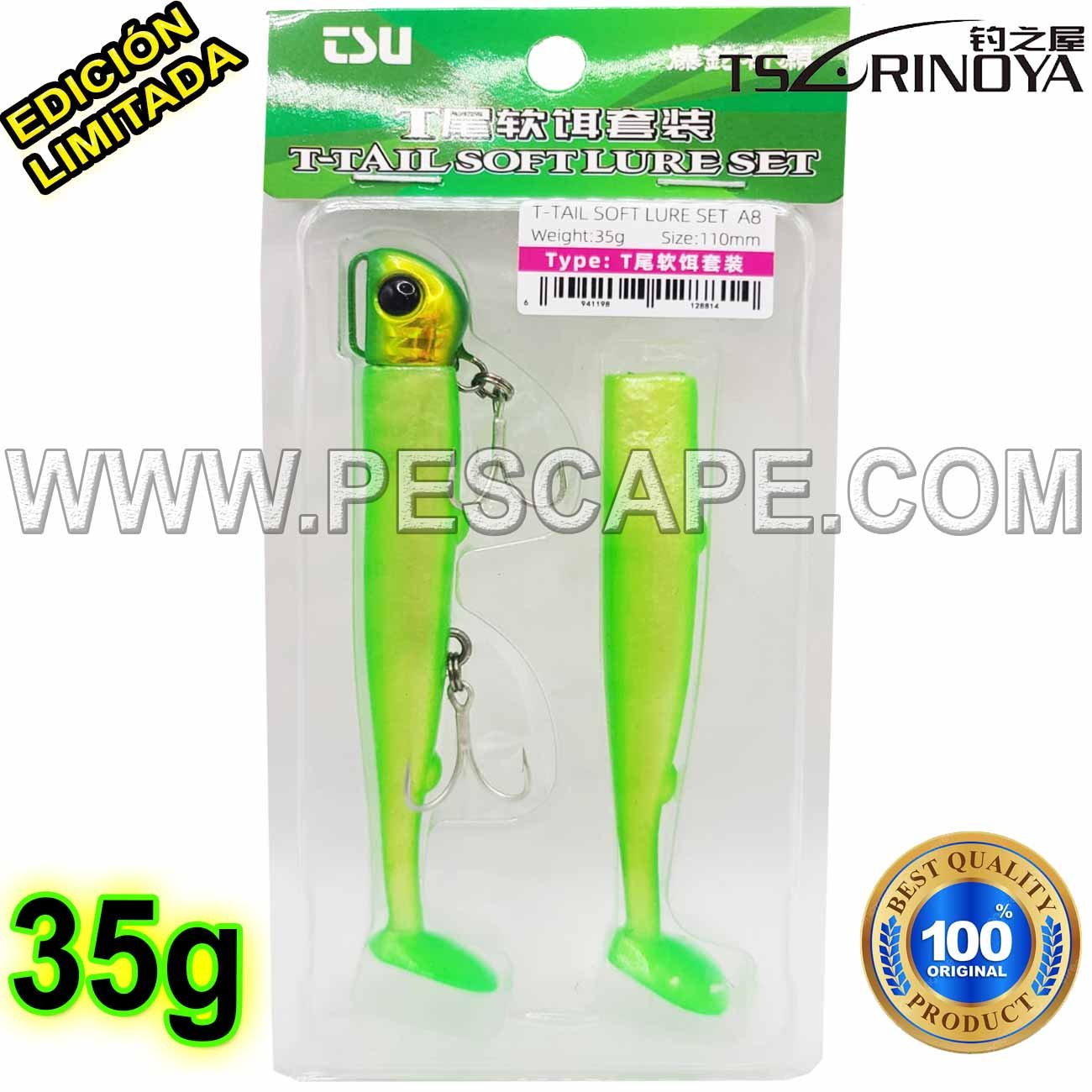 VINILO TSURINOYA T-TAIL 35gr EDICIÓN ESPECIAL Green