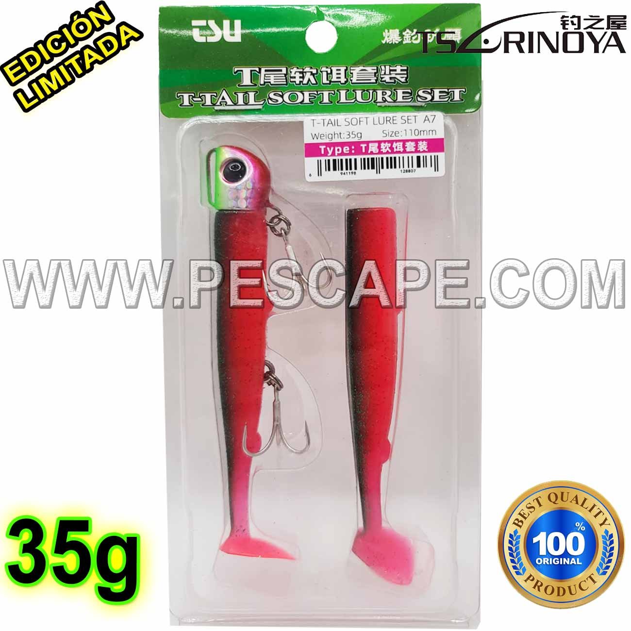 VINILO TSURINOYA T-TAIL 35gr EDICIÓN ESPECIAL RED PINK