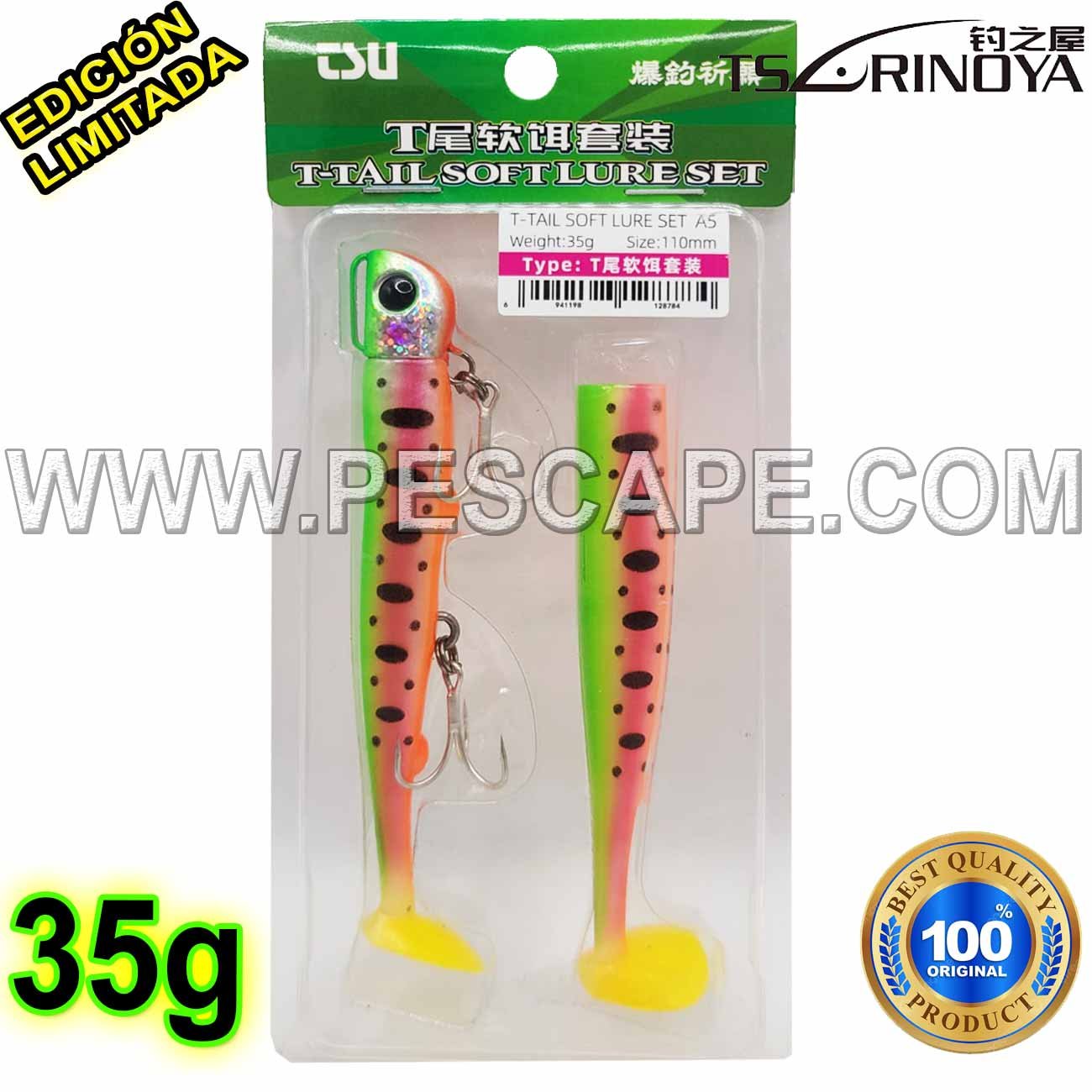 VINILO TSURINOYA T-TAIL 35gr EDICIÓN ESPECIAL TRICOLOR