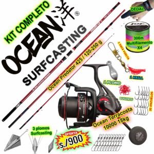 Combo Surfcasting Ocean PREDATOR 4.25m + TERRACOSTA 10000 Carbono 18kg