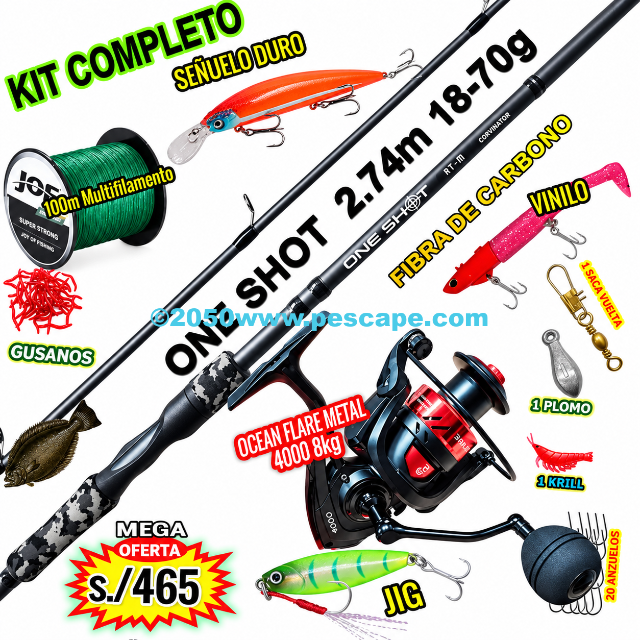 2025/11/file_00000000606482119d48f6af03052569.png MegaCombo Caña de Pescar Corvinator® ONE SHOT 2.74m Carbono + OCEAN FLARE 4000 12kg Accesorios - Imagen 1