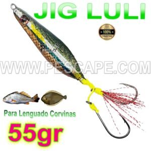 Jig Luli para corvinas Lenguados Resinados Efectivas Pejerrey 55gr