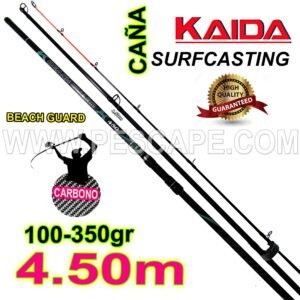 CAÑA KAIDA SURFCASTING BEACH GUARD 4.50m 100-350gr CARBONO