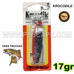 CUCHARA LUHR JENSEN KROCODILE 17gr Para Truchas CHROME NEON BLUE IND. PACK
