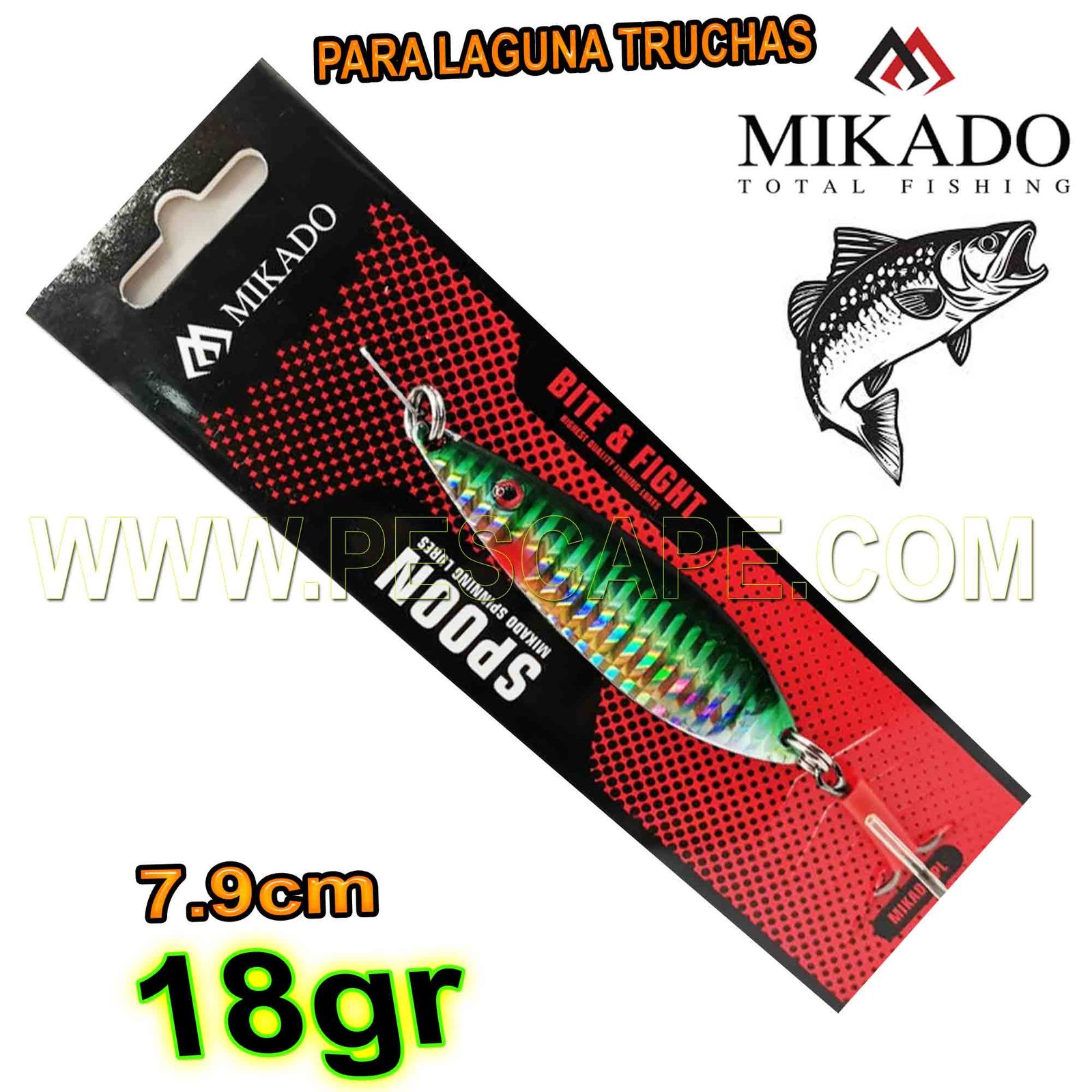 CUCHARA MIKADO PARA LAGUNAS Zoe 18g 7.9cm Truchas ANCHOVY