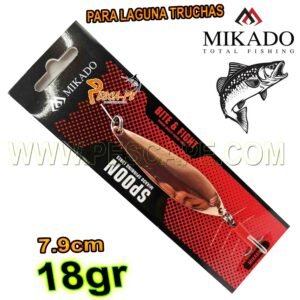 CUCHARA MIKADO PARA LAGUNAS Zoe 18g 7.9cm Truchas DORADO