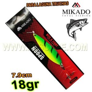 CUCHARA MIKADO PARA LAGUNAS Zoe 18g 7.9cm Truchas GREEN