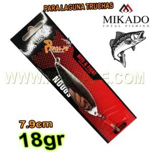 CUCHARA MIKADO PARA LAGUNAS Zoe 18g 7.9cm Truchas PLATEADO
