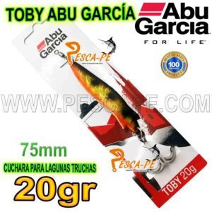 CUCHARA TOBY ABU GARCIA 20gr Lagunas Truchas 7.5cm -LF ORANGE COPPER HOLO