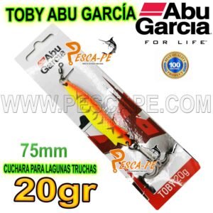 CUCHARA TOBY ABU GARCIA 20gr Lagunas Truchas 7.5cm -LR RED HOT TIGER