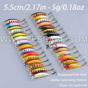 señuelos de pesca Minnow hundidos 5gr señuelos duros Wobblers para aparejos de pesca 5.5cm (1 und)