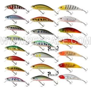 señuelos de pesca minnow hundibles, carnada dura artificial con ojos 3D, para perca, lucio, carpa y róbalo (1 und)