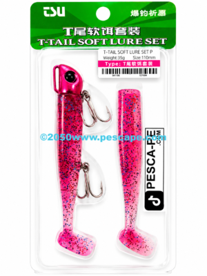 VINILO TSURINOYA T-TAIL SOFT LURE 35G 11CM Pink
