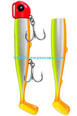 Vinilo Tsurinoya T-Tail Soft Lure 35g 11CM Amarillo Blanco