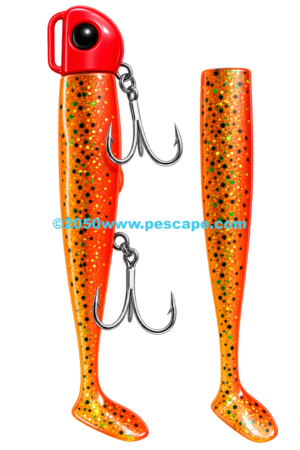 Vinilo Tsurinoya T-Tail Soft Lure 35g 11CM Orange