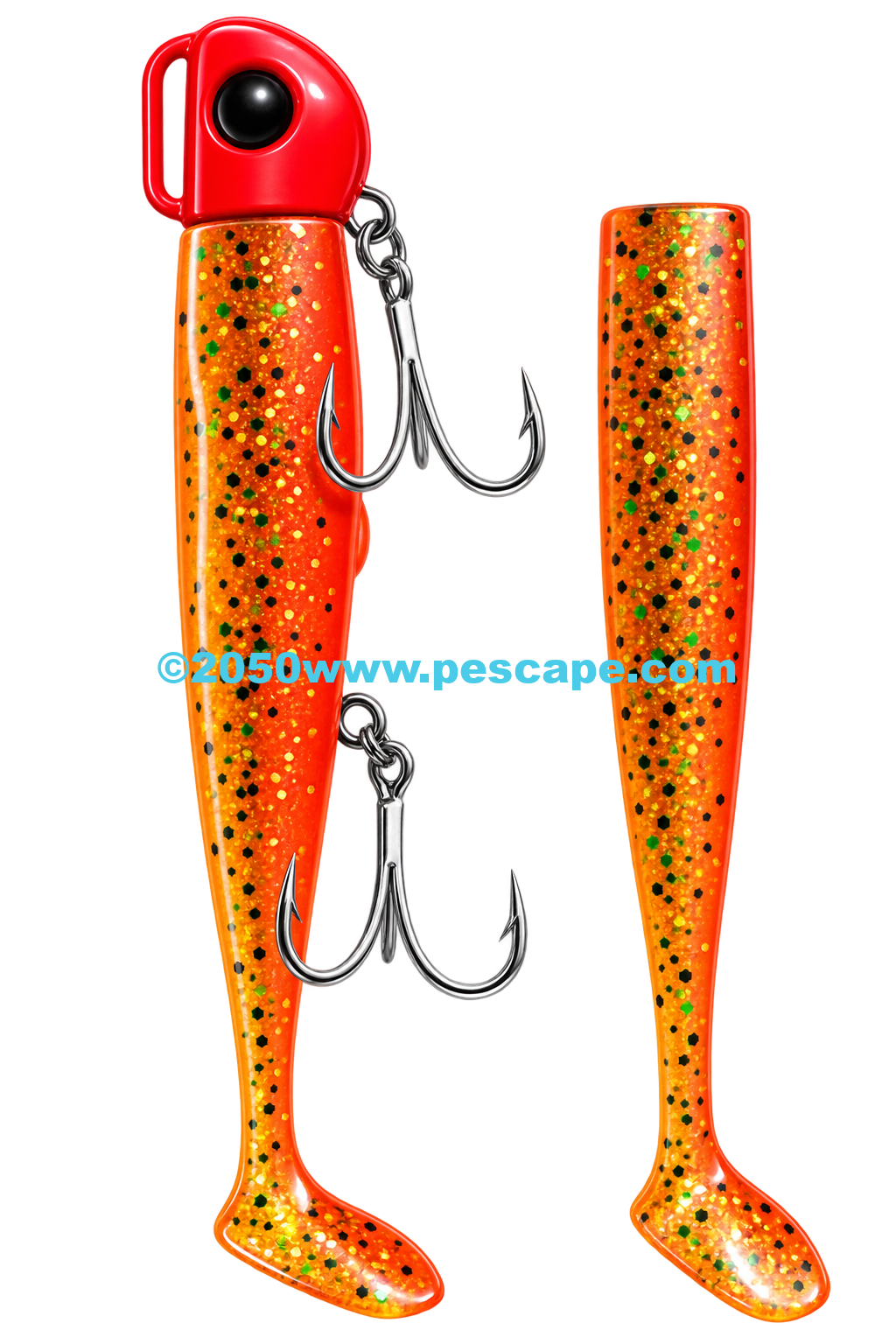 Vinilo Tsurinoya T-Tail Soft Lure 35g 11CM Orange