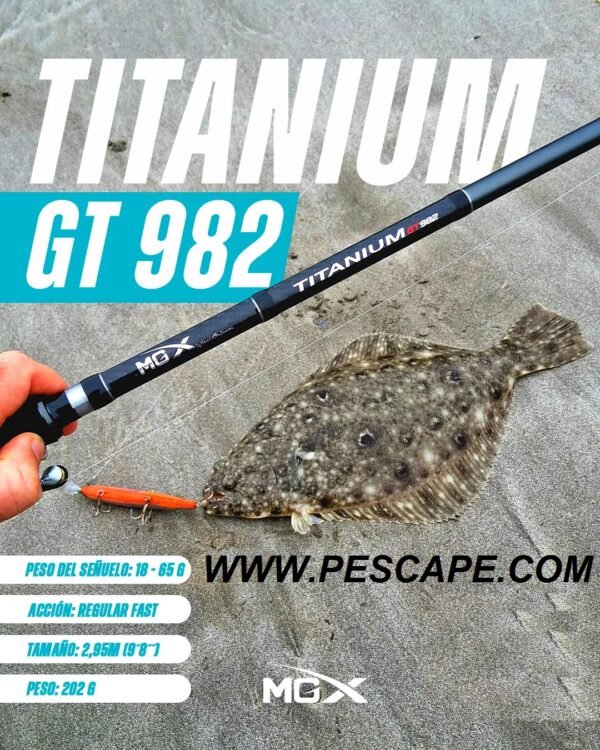 CAÑA MGX TITANIUM GT 982 CARBONO SPINNING 18-65gr 2.95m FAST