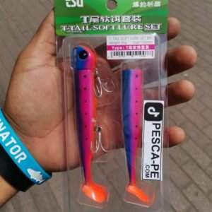 Vinilo Tsurinoya T-Tail Soft Lure 35g 11CM rosado azul