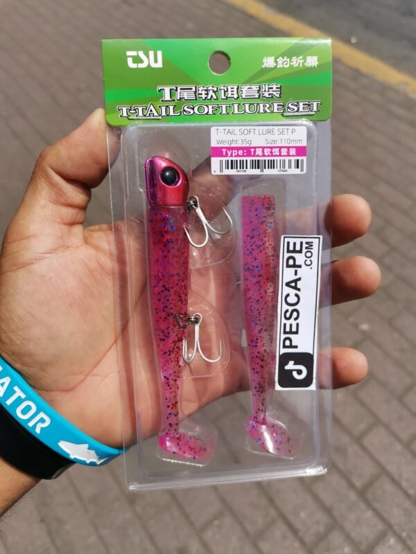 VINILO TSURINOYA T-TAIL SOFT LURE 35G 11CM Pink
