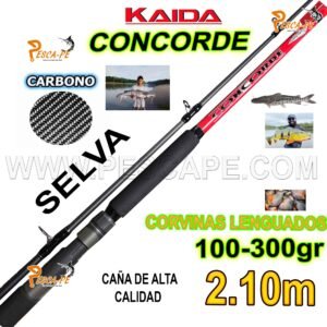 CAÑA KAIDA CONCORDE 2.10M 100-300gr Fibra de Carbono SELVA