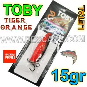 CUCHARA TOBY PESCAPE 15gr Lagunas ORANGE TIGER