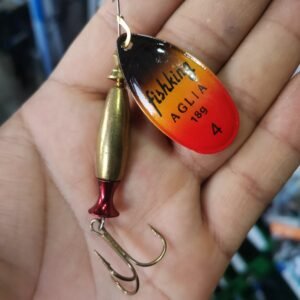 Mariposa Giratorio para trucha Modelo Aglia 18g Cucharilla #4 Marrón Rojo