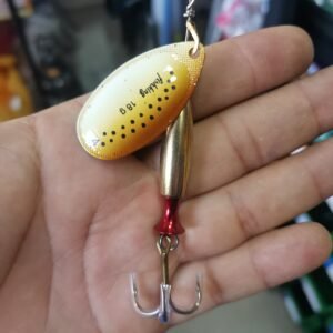 Mariposa Giratorio para trucha Modelo Aglia 18g Cucharilla #4 Café amarillo