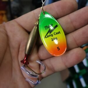 Mariposa Giratorio para trucha Modelo Aglia 24g Cucharilla #5 Rasta