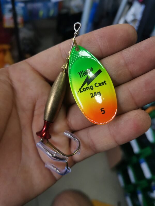 Mariposa Giratorio para trucha Modelo Aglia 24g Cucharilla #5 Rasta