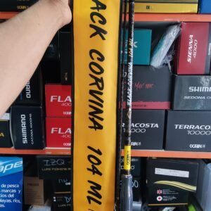 CAÑA BLACK CORVINA SEÑUELERA 3.12m FIBRA DE CARBONO FUJI 20-45gr