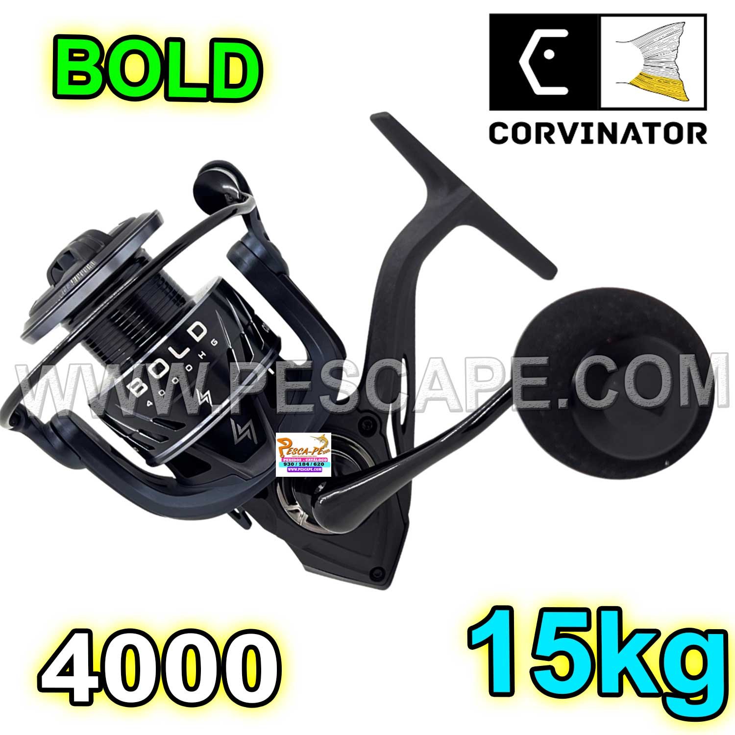 CARRETE CORVINATOR BOLD 4000HG 15kg Spinning