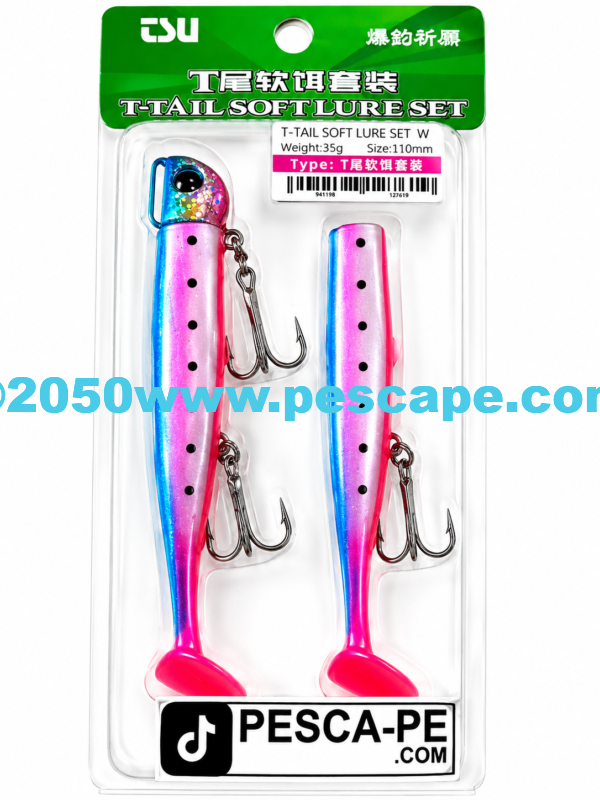 Vinilo de pesca TSURINOYA T- Tail efectivo 110mm 35g Sardine