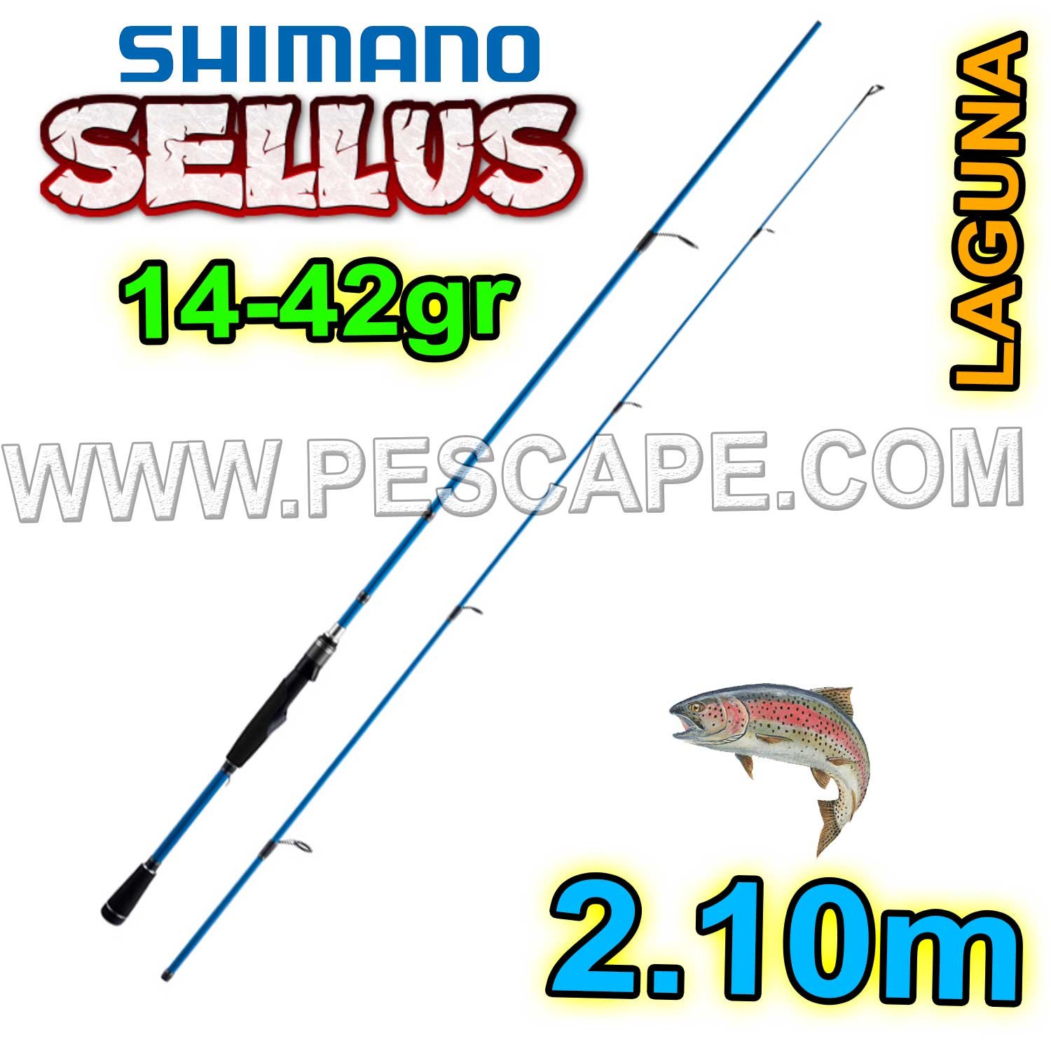 CAÑA SHIMANO SELLUS 2.13m 14-42gr LAGUNA Acción Fast