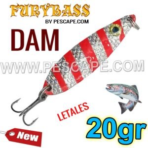 CUCHARA DAM 20gr PARA TRUCHAS LAGUNAS EFECTIVOS GRISS ORANGE