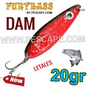 CUCHARA DAM 20gr Para truchas Lagunas Efectivos ORANGE