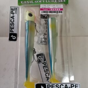 Vinilo de pesca TSURINOYA T- Tail efectivo 110mm 35g PEJERREY LINE DORADO