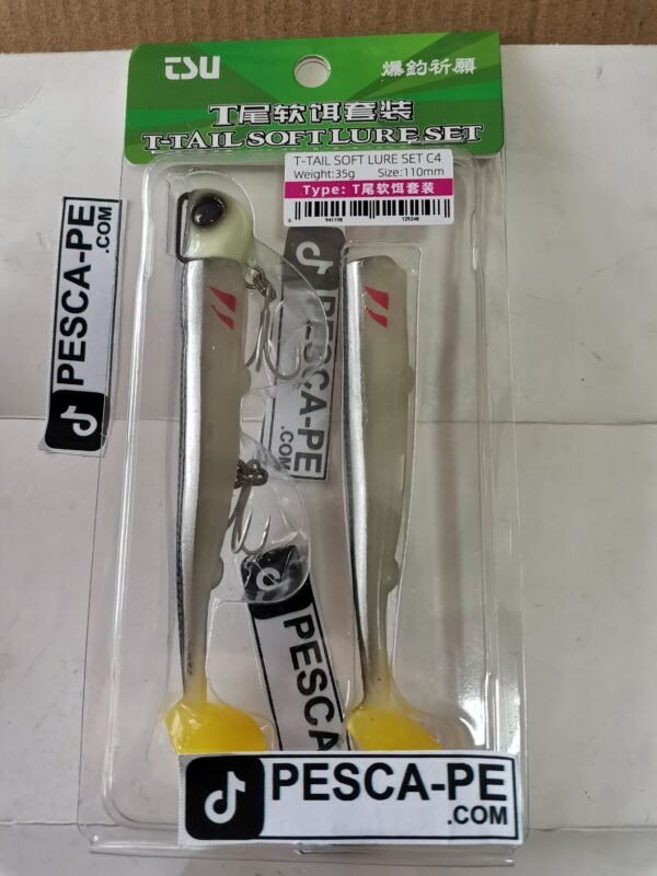 Vinilo de pesca TSURINOYA T- Tail efectivo 110mm 35g Pejerrey Herido