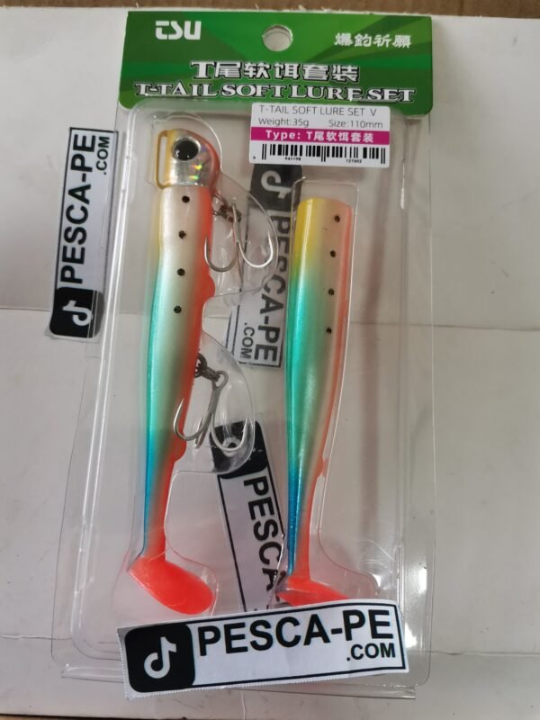 Vinilo de pesca TSURINOYA T- Tail efectivo 110mm 35g chifero