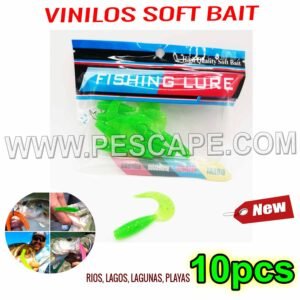VINILO FISHING LURE SILICONA SOFT BAIT COLITA VERDE