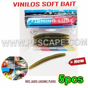 VINILO FISHING LURE SILICONA SOFT BAIT GUSANO GRUESO VERDE