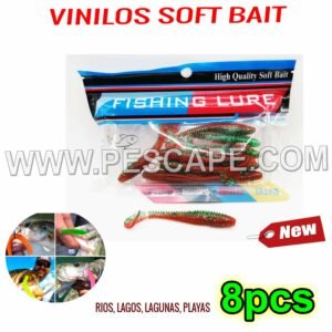 VINILO FISHING LURE SILICONA SOFT BAIT LARVA MARRON VERDE