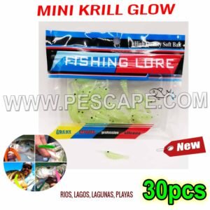 VINILO FISHING LURE SILICONA SOFT BAIT MINI KRILL GLOW