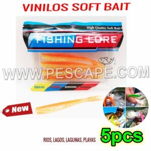 Vinilo Fishing Lure Silicona Soft Bait COLITA Y NARANJA